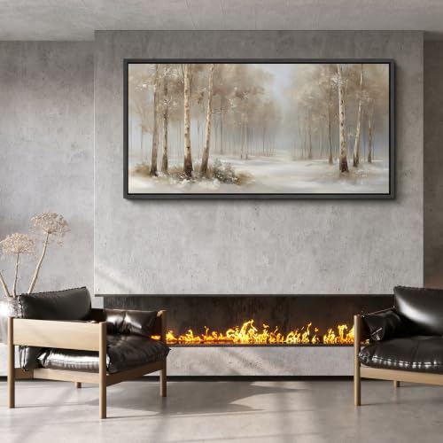 Image of MUDECOR Extra Large Framed Canvas Print Wall Art Birch Art for Living Room