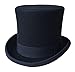 La Vogue Homme Chapeau Haut Magicien Laine Classique Traditionnel Fête Hiver Automne Noir XL