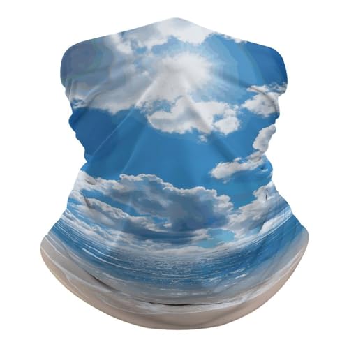 Máscara facial And White Cloud para clima frío, pasamontañas elástico tipo bufanda para cuello, a prueba de viento, banda para cabeza para hombre y mujer, para motocicleta, ciclismo, esquí y fiestas miniatura 2