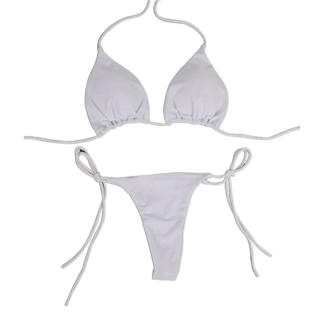Loalirando Traje de Baño Mujer Bikini 2 Piezas Bañador Sexy Ropa de Baño Juego Top Sujetador de Cuello Halter + Braguita Tanga para Playa Mar Piscina Vacación