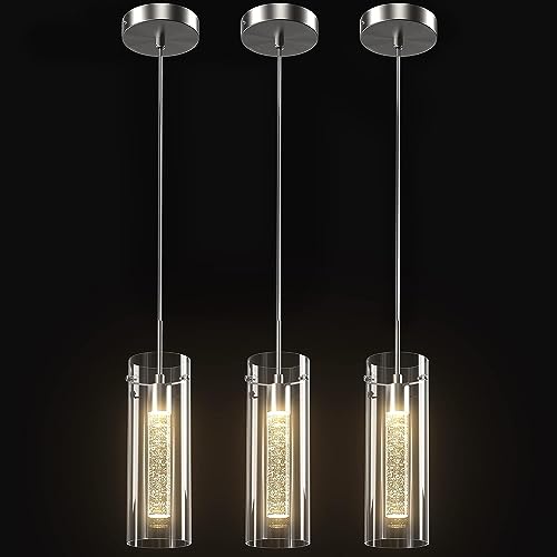 Lampe d'île moderne suspendue en cristal LED pour îlot de cuisine