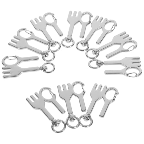 Tofficu 10stücke Teiliges Schlüsselanhänger Bastelset Mit Einzigartigen Besteckformen Schlüsselanhänger Charms Für Kreative Bastelprojekte Für Anfänger Und Fortgeschrittene