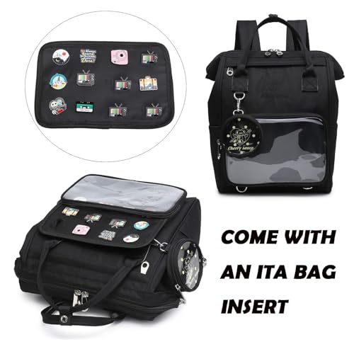 Image of CHERRY SAUCE Ita Bag Pin Kawaii Cute Display Mommy Backpack for School Anime Cosplay with Insert