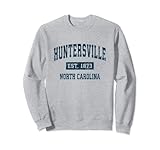 huntersville north carolina nc design sportivo vintage blu navy felpa