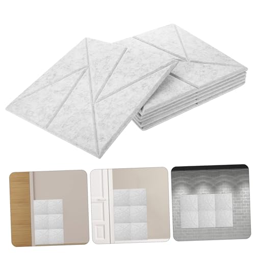 Abaodam 6pcs Paneles Acústicos para Aislamiento Autoadhesivos de Pared Aislantes Versátiles para Oficinas Estudios y Salas de Juego Diseño Ignífugo Gris Claro miniatura 7