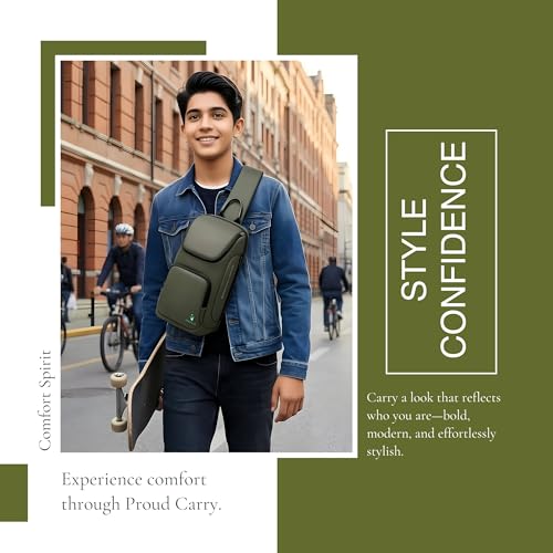 Image of HUPLA Unisex Crossbody Sling Bag | Anti-Theft Chest Bag for Men & Women | Compact Travel Passport & Airport Bag | Front Side Cross Shoulder Bag | Waterproof Daily Use Sling