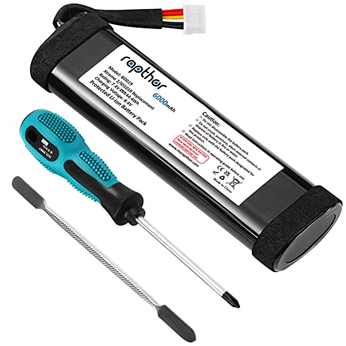 rapthor Replacement Battery for JBL Xtreme 2 Compatible with SUN-INTE-103, 2INR19/66-2 High Capacity Li-ion 6000mAh Replacement Battery with DIY Tools