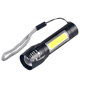 Linnet 50 WATTS LED Torch Light With 1 Night Light & Super / Bright Laser Led With Micro Usb Fast Charging Support Small Led Torch Up to 500 Meter Range Torch