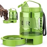 77oz Dog Water Bowl Dispenser, Large Dog Travel Water Bottle with Pull-Out Drinking Bowl, Portable Water Bowl for Dog, Dog Beach Camping Accessories, Pet Car Water Bowl for Dogs, Bpa Free