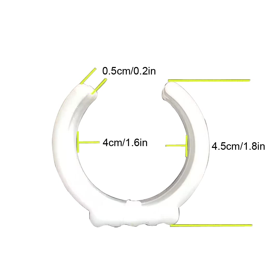 Soporte para silla de hamaca, clip de base redonda, 7 clips antifricción para silla de huevo colgante, silla de hamaca y soporte de estante, color blanco