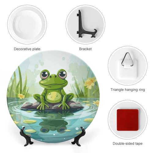 Plato decorativo de porcelana estilo chino de 7 pulgadas miniatura 3