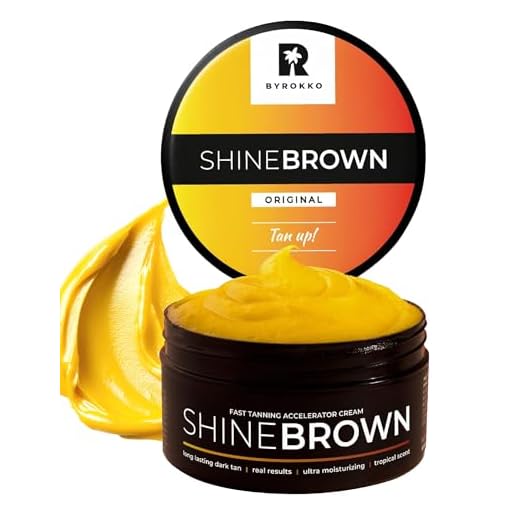BYROKKO Shine Brown Acelerador Bronceado (210 ml), Bronceador Corporal eficaz en Soláriums y Sol exterior, Crema Bronceadora para un Bronceado Natural con Ingredientes Premium