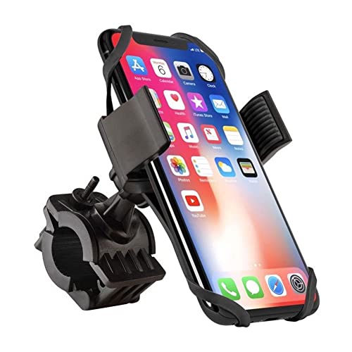 Handlebar Bicycle Mount for Compatible with Samsung Galaxy S24/S23/S22/S21/S20/FE/Plus/Ultra Phones - Silicone Holder Bike Non-Slip Strap Shockproof