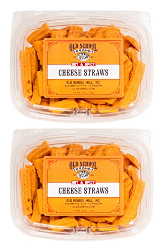 Old School Brand 2 Pack Cheese Straws - 6 oz Packages - Hot & Spicy
