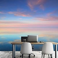 Wall Mural Beach and Blue Sea Removable Self-Adhesive Wallpaper Wall Decoration for Bedroom Living Room - 66x96 inches