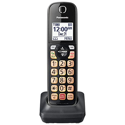 Image of Panasonic Additional Cordless Phone Handset for use with KX-TGD81x and KX-TGD83x Series Cordless Phone Systems - KX-TGDA83M (Metallic Black)
