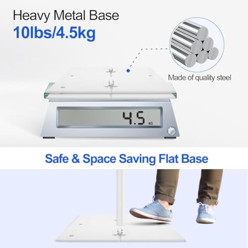 Image of EMART Backdrop Stand 2.1mx3m(HxW), Photo Back Drop Stand with Base, White