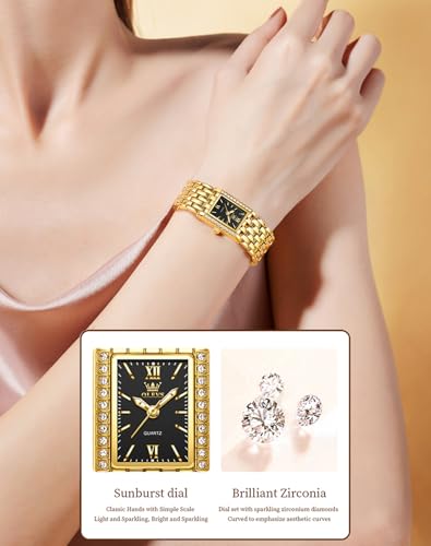 Image of OLEVS Women Watches Diamond Fashion Dress Elegant with Date Ladies Watch | Original Import Dress Gift,Diamond,Easy to Read Chronograph women's Watch
