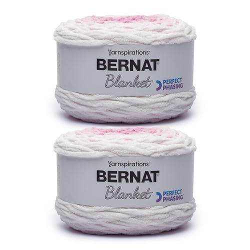 Image of Bernat Blanket Perfect Phasing - 2 Pack of 220 Yards /10.5 oz Petal 100% Polyester Yarn