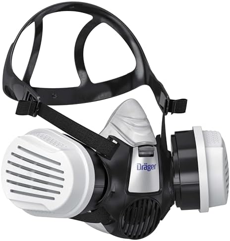 Dräger X-plore® 3300 Half Mask Respirator Set with 2 Reusable A2 P3 filters for Paint Spraying and Agricultural Work