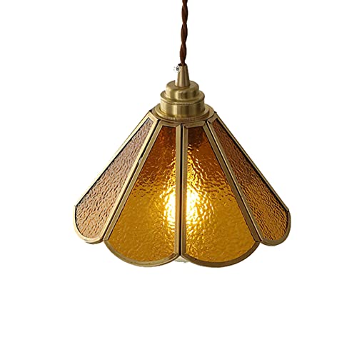 Chandelier en verre bubble bleu japonais suspension rétro maison
