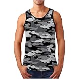 Brnmxoke Mens Tropical Shirts Short Sleeve, Mens Casual Sleeveless T Shirts Summer Fashion Cool Tank