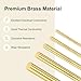 M METERXITY 5-Pack Brass Rod, 1-2.5mm Dia 7.87