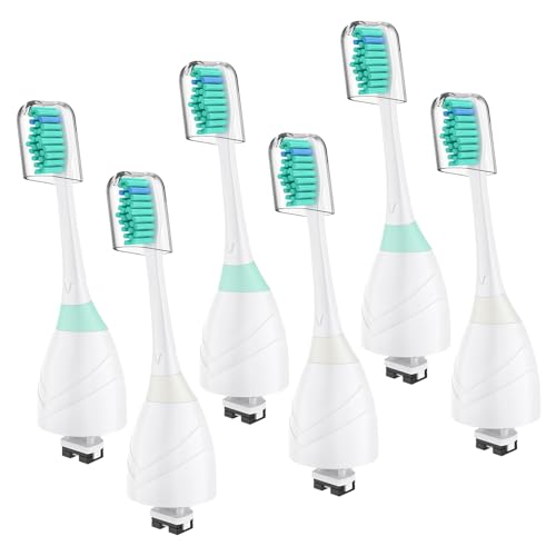 OLINS KAKO Replacement Heads for Philips Sonicare, Toothbrush Replacement Head Compatible with Phillips Sonicare E-Series Screw-on Handles for Essence, Advance, Elite, CleanCare, Extreme, 6 Pack