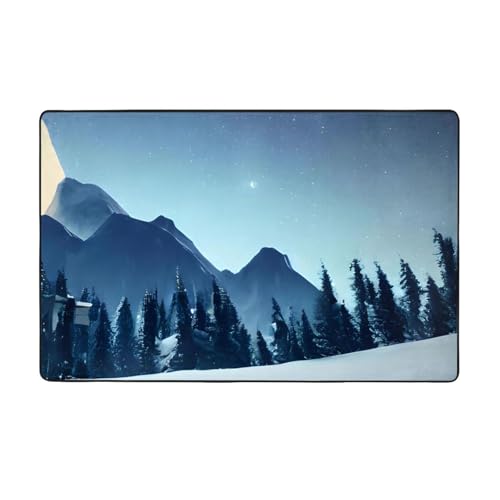 Tapis doux forêt enneigée antidérapant et absorbant pour toute la maison - 2