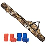 Fishing Rod Bag Fishing Pole Bag Foldable Double-Layer Large-Capacity Fishing Rod Box (53in)Waterproof Nylon Fabric Equipped With 10 Fishing Rod Belts, Suitable for Saltwater Freshwater Fly Fishing