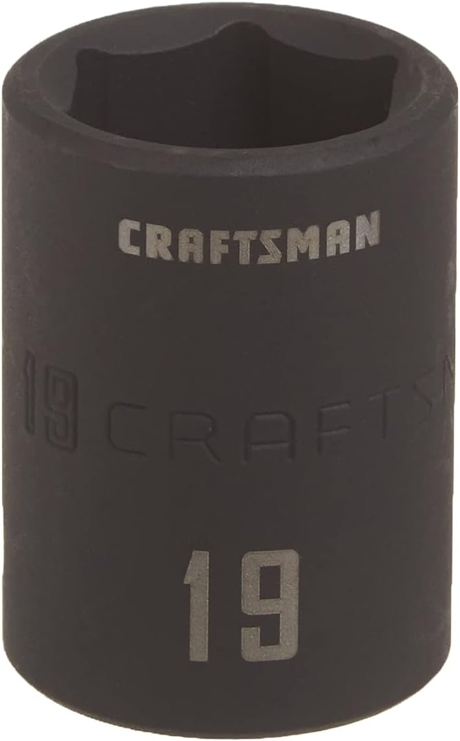 CRAFTSMAN Shallow Impact Socket, Metric, 1/2-Inch Drive, 19mm (CMMT15867)
