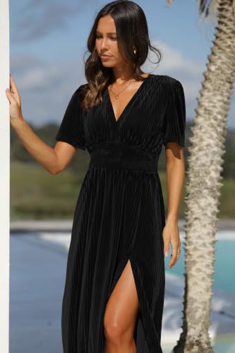 Image of Maxigerui Women's Velvet Maxi Dress Formal Dresses for Wedding Guest Dress