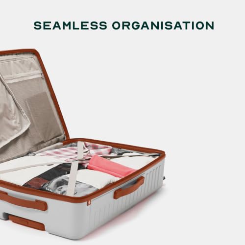Image of Assembly Stark Trolley Bag Set of 3-20, 24, 28 Inch Hard Shell Polycarbonate Luggage Set with TSA Lock 8 Spinner Wheels Moon White