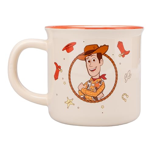 Paladone Disney Pixar Toy Story Ceramic Mug, 350ml, Woody, Jessie and Bullseye Design, Dishwasher and Microwave Safe, Officially Licensed