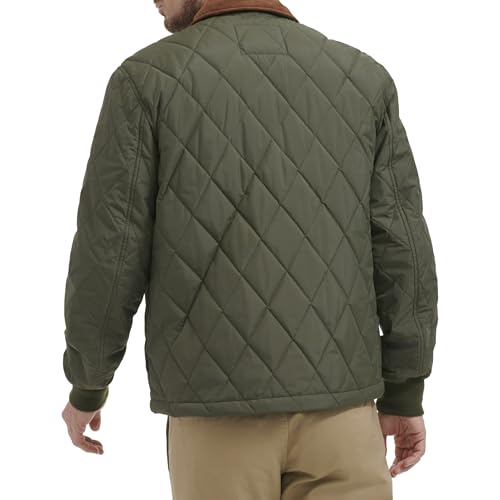Image of DOCKERS Men's Diamond Quilted Jacket With Corduroy Collar