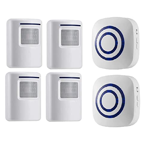 Alarma De Seguridad, Hommyfine Inalámbrico Timbre De Alarma Para La Puerta Con Sensor De Movimiento Pir Infrarrojo Detector De Timbre Del Sensor Ideal Para Tiendas Mercados Y Familias Alarma De Seguridad, Hommyfine Inalámbrico Timbre De Alarma Para La Puerta Con Sensor De Movimiento Pir Infrarrojo Detector De Timbre Del Sensor Ideal Para Tiendas Mercados Y Familias