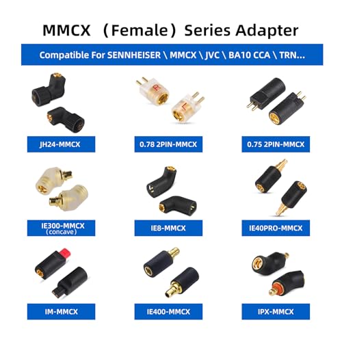 Adaptador Recto IE300 a MMCX Hembra para Auriculares miniatura 5