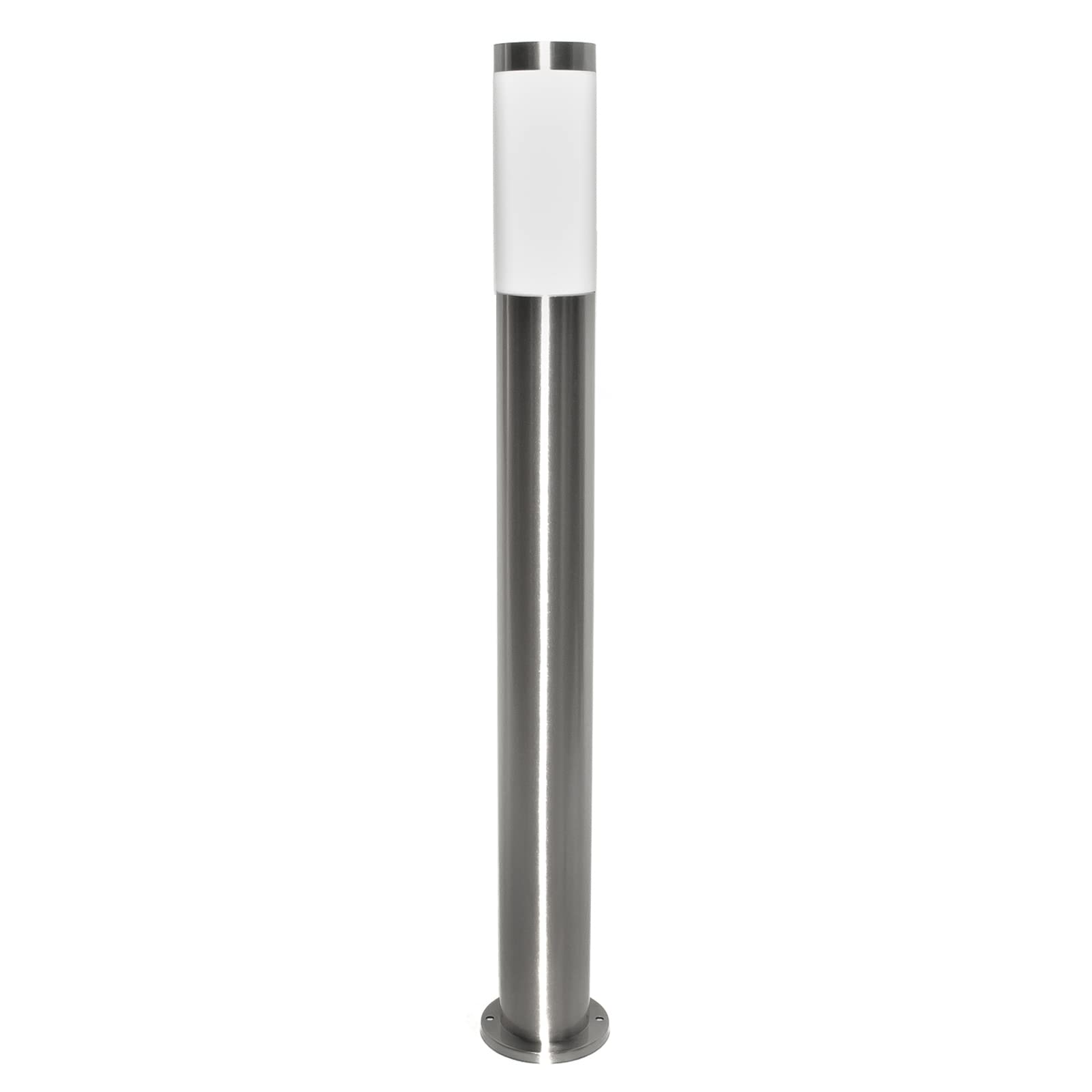 Planetitaly Tokyo - Farola LED con casquillo E27, de acero inoxidable, poste impermeable para exteriores, luz de jardín, camino o patio, 230 V, 80 cm (800 mm)