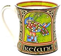 Celtic Peacock Ireland Mug with A Coloured Trinity Irish Design