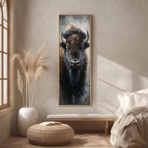 Tableau vertical bison pour habiller un grand mur vide - 2