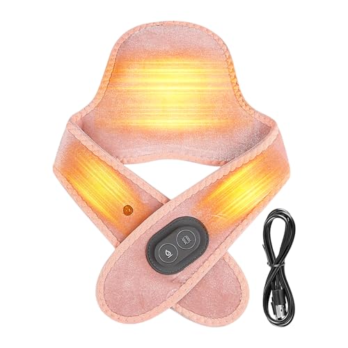 Almohadilla Térmica Para Cuello - Masajeador Vibratorio Alimentado por USB con 3 Temperaturas - Calentador De Cuello Inalámbrico | Para Relajación Muscular Hombro Unisex Hogar Viaje