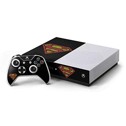 Skinit Decal Gaming Skin Compatible with Xbox One S Console and Controller Bundle - Officially Licensed DC Comics Superman Color Splatter Design