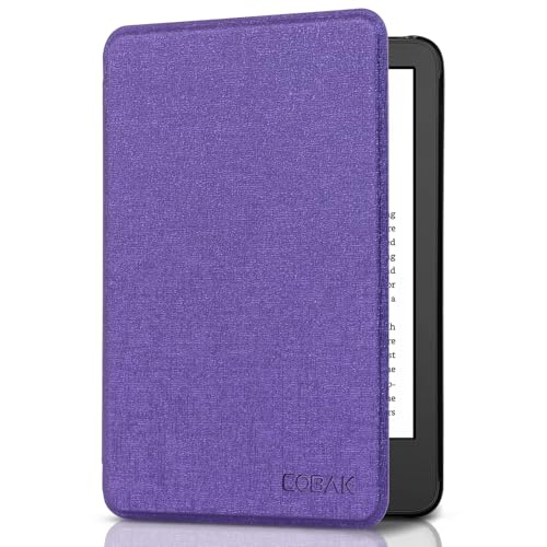 Image of CoBak Case for All New 6 Inch E-Reader 2024 and 2022 (11 Generation) - PU Leather Smart Cover, Auto Sleep and Wake,Purple