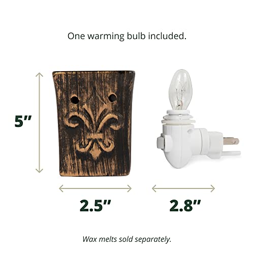 Dawhud Direct Wall Plug-In Wax Warmer For Scented Wax, Ceramic Fleur-De-Lis Electric Home Fragrance Warmer For Essential Oils, Candle Wax Melts And Tarts, Scentsy Warmer Night Light #TOP2