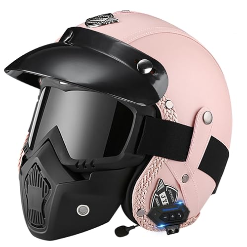 Casco tipo jet para adultos en ciclomotor y rutas urbanas chopper