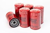 Baldwin BT215 Lube Spin-on Filter (6-Pack) | Heavy Duty 18 Micron Nominal | 3/4-16 Thread Size |