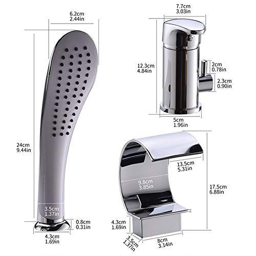 Ensemble de douche de salle de bain argenté avec robinet cascade et douchette à main