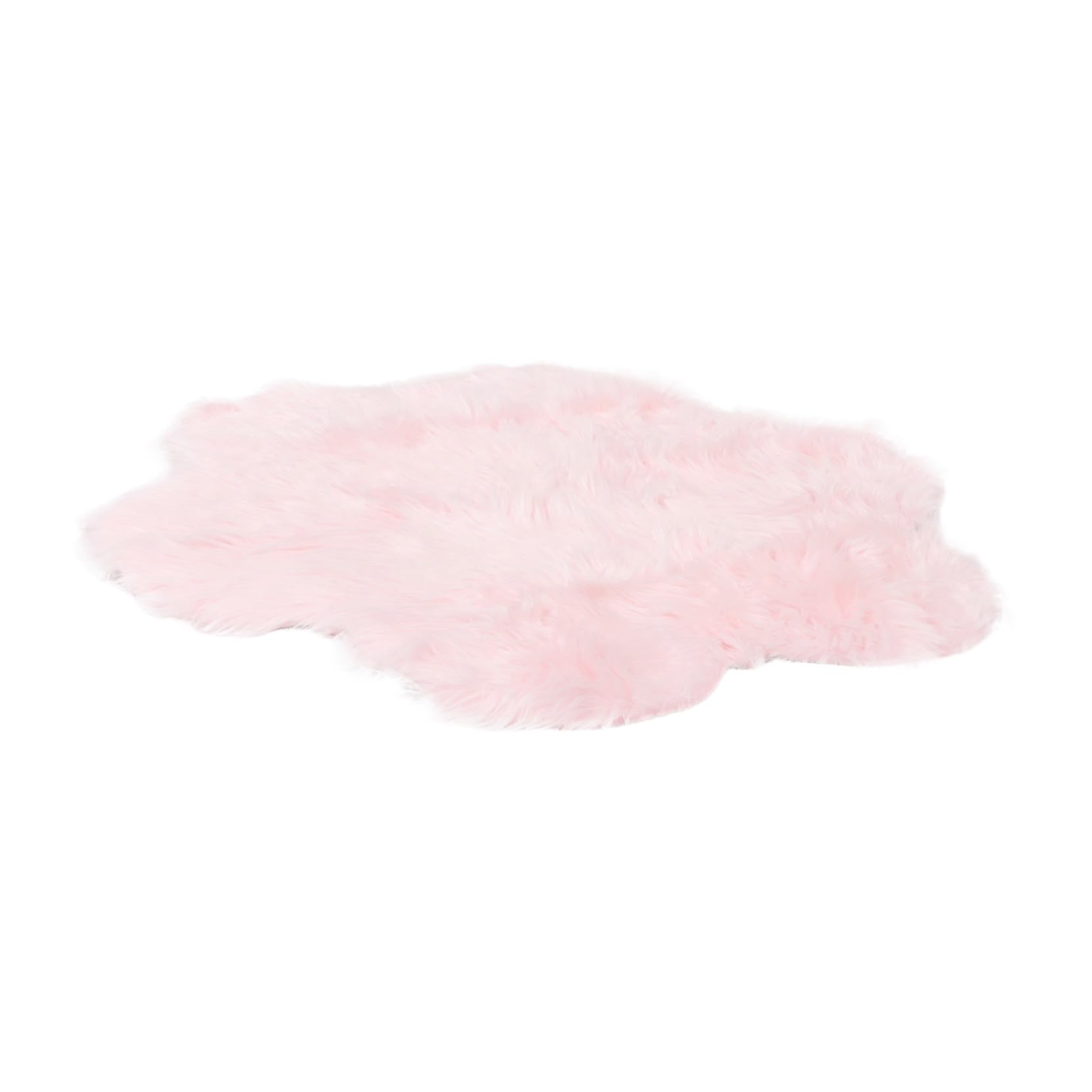 Tapis de chambre fille en forme de pétale rose doux et moelleux VICASKY