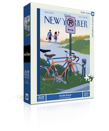 New York Puzzle Company - New Yorker Double Parked - 500 Piece Jigsaw Puzzle for Adults by R. Kikuo Johnson