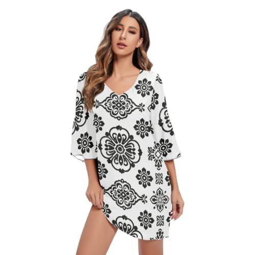 Robe trapèze en mousseline fluide pour affiner la silhouette